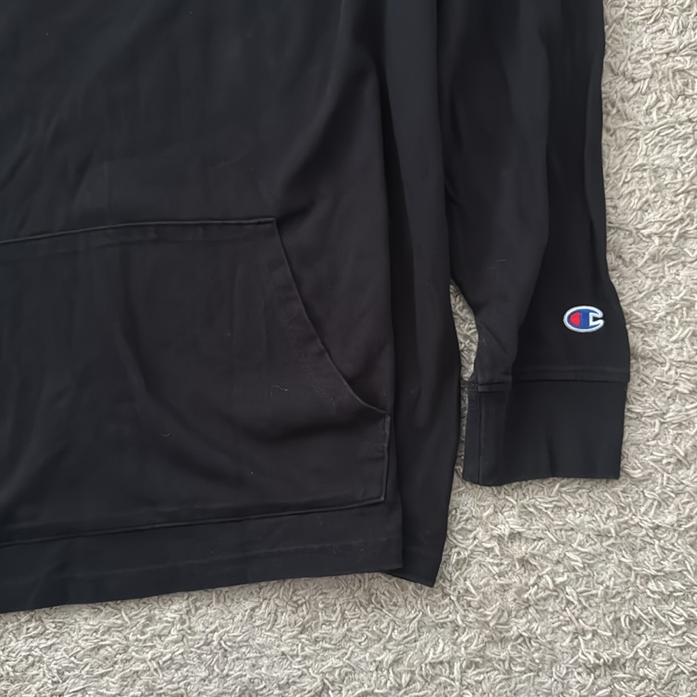 EUC Men’s Champion Black/White Script MidWeight Hoodie in Size 2XL - Picture 6 of 9